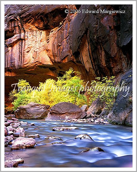 450135F   Late afternoon rendering pastel colors in the Virgin River